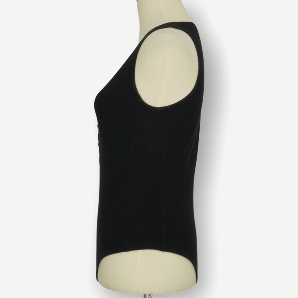 THAKOON COLLECTIVE Ribbed Henley Tank Bodysuit - Picture 4 of 13